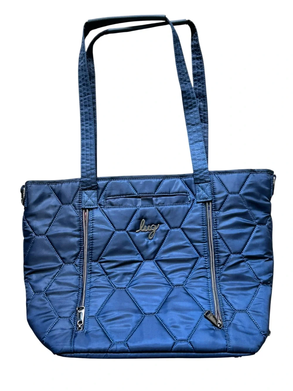 Navy Blue Lug Rally Shoulder Tote Bag - Picture 1 of 6
